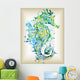 Abstract Seahorse Wall Decal