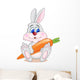 Rabbit With Carrot Wall Decal