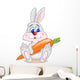 Rabbit With Carrot Wall Decal