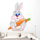 Rabbit With Carrot Wall Decal