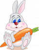 Rabbit With Carrot Wall Decal