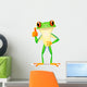 Thumbs-Up Tree Frog Cartoon Wall Decal