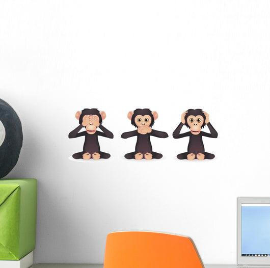 See No Evil, Speak No Evil, Hear No Evil Wall Decal