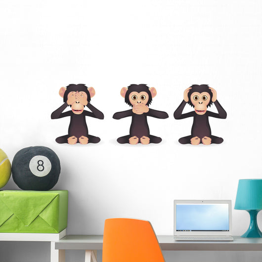 See No Evil, Speak No Evil, Hear No Evil Wall Decal