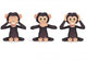 See No Evil, Speak No Evil, Hear No Evil Wall Decal