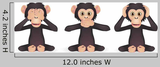 See No Evil, Speak No Evil, Hear No Evil Wall Decal