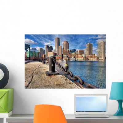 Boston Wall Decal shown on a wall