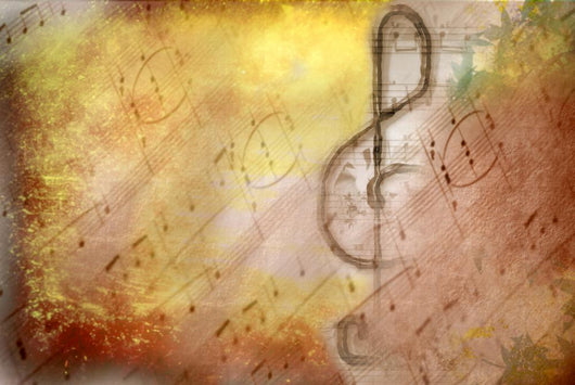 Grunge Treble Clef Musical Wall Decal