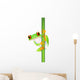 Funny Frog Perched Cartoon Wall Decal