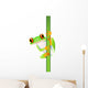 Funny Frog Perched Cartoon Wall Decal