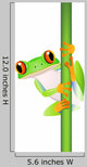 Funny Frog Perched Cartoon Wall Decal