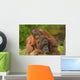 Resting Mother Orangutan With Her Child Wall Decal