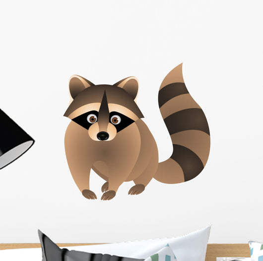Raccoon Cartoon Wall Decal