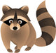 Raccoon Cartoon Wall Decal