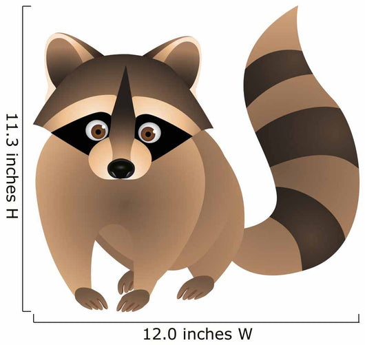 Raccoon Cartoon Wall Decal
