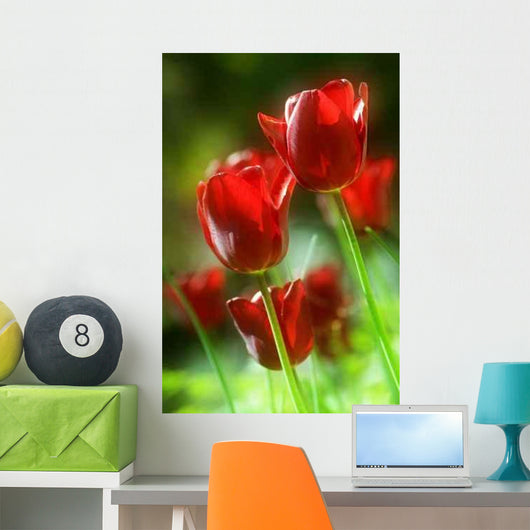 Red Tulips Wall Decal