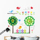 Garden Set With Birds Wall Decal