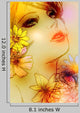 Spring Girl with Flowers Vector Wall Decal