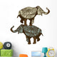Elephants Vintage Wall Decal