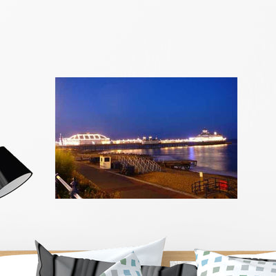 Eastbourne Pier England Night Wall Decal shown on a wall