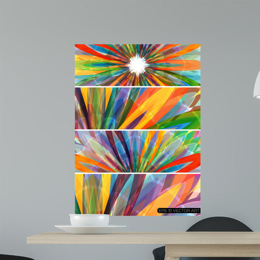 Retro Style Banner Set Wall Decal