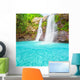 Waterfall and Bright Blue Pond Wall Decal