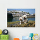 Bichon Frise Mevagissy Harbour Wall Decal