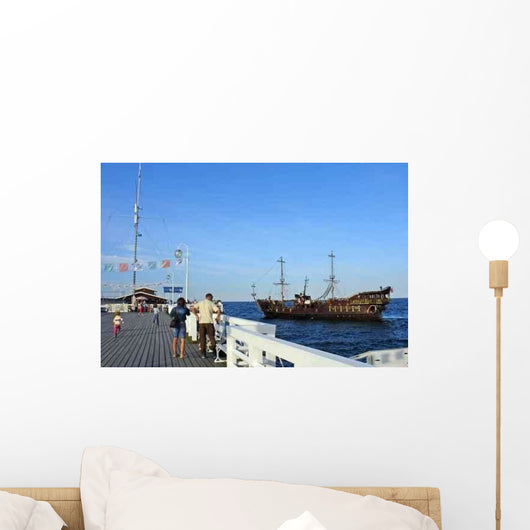 Pier in Sopot, Poland Wall Decal