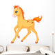 Cute Horse Foal Running Wall Decal