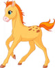 Cute Horse Foal Running Wall Decal