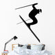 Skifahrer Ski Symbol Skispringer Wall Decal