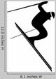 Skifahrer Ski Symbol Skispringer Wall Decal