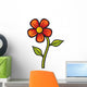 Orange Flower Illustration Wall Decal