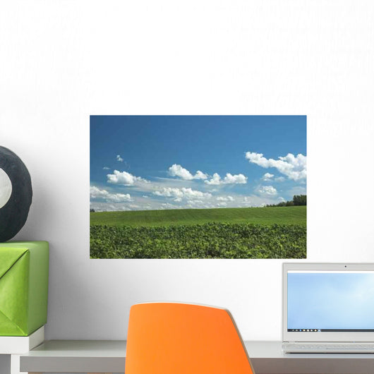 Green Farm Field Wall Decal