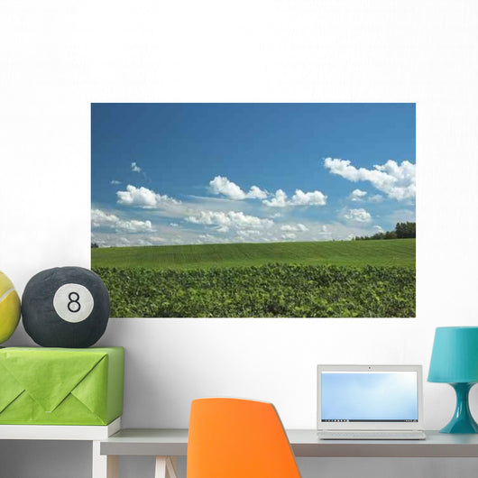 Green Farm Field Wall Decal