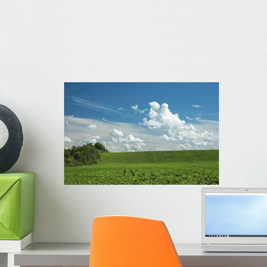 Hilly Farm Field Wall Decal