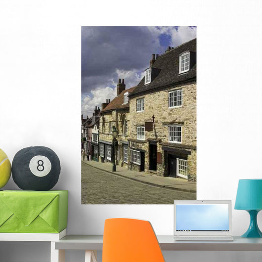 Cobbled Street Historic City Wall Decal