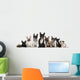 Group of Nine French Bulldogs Wall Decal