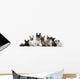 Group of Eight French Bulldogs Wall Decal