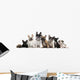 Group of Eight French Bulldogs Wall Decal