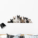 Group of Eight French Bulldogs Wall Decal