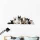 Group of Eight French Bulldogs Wall Decal