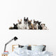 Group of Eight French Bulldogs Wall Decal