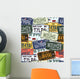 Retro License Plates Wall Decal