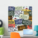 Retro License Plates Wall Decal