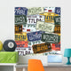 Retro License Plates Wall Decal