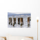 Seagulls Resting Pillars Wall Decal