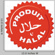 Product Button Halal Meat Wall Decal