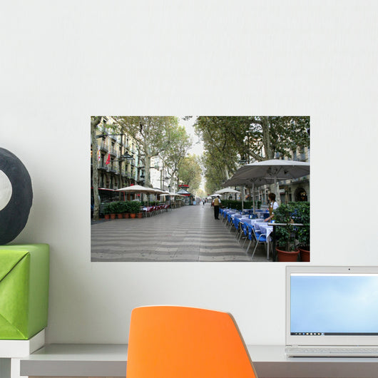 Rambla Street Morning Barcelona Wall Decal