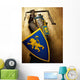 Medieval Knight Golden Wall Decal